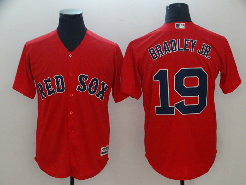 Men Boston Red Sox #19 Bradley jr Red Game MLB Jerseys->boston red sox->MLB Jersey